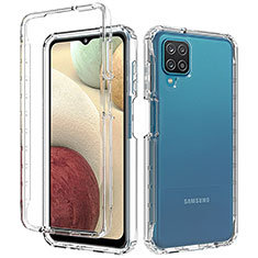 Funda Silicona Carcasa Ultrafina Transparente Goma Frontal y Trasera 360 Grados Gradiente para Samsung Galaxy A12 Claro