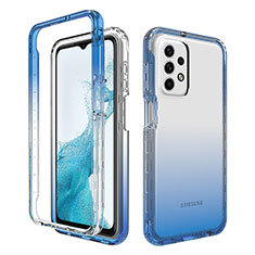 Funda Silicona Carcasa Ultrafina Transparente Goma Frontal y Trasera 360 Grados Gradiente para Samsung Galaxy A23 5G Azul