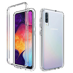 Funda Silicona Carcasa Ultrafina Transparente Goma Frontal y Trasera 360 Grados Gradiente para Samsung Galaxy A50 Claro