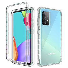Funda Silicona Carcasa Ultrafina Transparente Goma Frontal y Trasera 360 Grados Gradiente para Samsung Galaxy A52 5G Claro