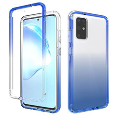 Funda Silicona Carcasa Ultrafina Transparente Goma Frontal y Trasera 360 Grados Gradiente para Samsung Galaxy S20 Plus Azul