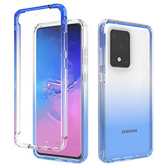 Funda Silicona Carcasa Ultrafina Transparente Goma Frontal y Trasera 360 Grados Gradiente para Samsung Galaxy S20 Ultra Azul