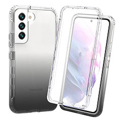 Funda Silicona Carcasa Ultrafina Transparente Goma Frontal y Trasera 360 Grados Gradiente para Samsung Galaxy S21 FE 5G Negro