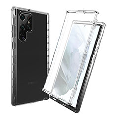 Funda Silicona Carcasa Ultrafina Transparente Goma Frontal y Trasera 360 Grados Gradiente para Samsung Galaxy S21 Ultra 5G Negro