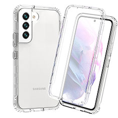 Funda Silicona Carcasa Ultrafina Transparente Goma Frontal y Trasera 360 Grados Gradiente para Samsung Galaxy S22 Plus 5G Claro