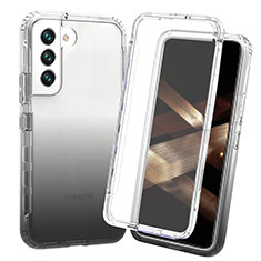 Funda Silicona Carcasa Ultrafina Transparente Goma Frontal y Trasera 360 Grados Gradiente para Samsung Galaxy S24 5G Negro