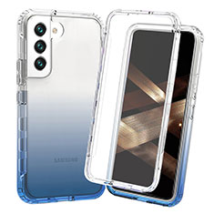 Funda Silicona Carcasa Ultrafina Transparente Goma Frontal y Trasera 360 Grados Gradiente para Samsung Galaxy S24 Plus 5G Azul