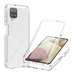 Funda Silicona Carcasa Ultrafina Transparente Goma Frontal y Trasera 360 Grados Gradiente YB1 para Samsung Galaxy A12 5G Claro