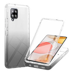 Funda Silicona Carcasa Ultrafina Transparente Goma Frontal y Trasera 360 Grados Gradiente YB1 para Samsung Galaxy A42 5G Negro