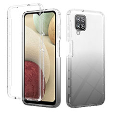Funda Silicona Carcasa Ultrafina Transparente Goma Frontal y Trasera 360 Grados Gradiente YB2 para Samsung Galaxy A12 5G Negro