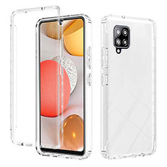 Funda Silicona Carcasa Ultrafina Transparente Goma Frontal y Trasera 360 Grados Gradiente YB2 para Samsung Galaxy A42 5G Claro