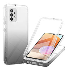 Funda Silicona Carcasa Ultrafina Transparente Goma Frontal y Trasera 360 Grados Gradiente ZJ1 para Samsung Galaxy M32 5G Negro