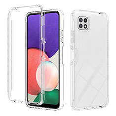 Funda Silicona Carcasa Ultrafina Transparente Goma Frontal y Trasera 360 Grados Gradiente ZJ2 para Samsung Galaxy F42 5G Claro