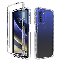 Funda Silicona Carcasa Ultrafina Transparente Goma Frontal y Trasera 360 Grados para Motorola Moto G51 5G Claro