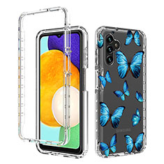 Funda Silicona Carcasa Ultrafina Transparente Goma Frontal y Trasera 360 Grados para Samsung Galaxy A04s Azul