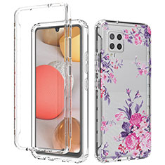 Funda Silicona Carcasa Ultrafina Transparente Goma Frontal y Trasera 360 Grados para Samsung Galaxy A42 5G Rosa