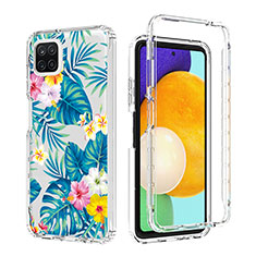 Funda Silicona Carcasa Ultrafina Transparente Goma Frontal y Trasera 360 Grados para Samsung Galaxy F42 5G Azul Cielo