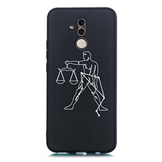 Funda Silicona Gel Goma Constelacion Carcasa S05 para Huawei Mate 20 Lite Negro