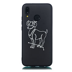 Funda Silicona Gel Goma Constelacion Carcasa S11 para Huawei P20 Lite Negro