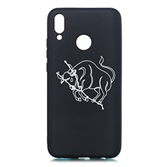 Funda Silicona Gel Goma Constelacion Carcasa S11 para Huawei Y9 (2019) Negro