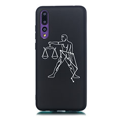 Funda Silicona Gel Goma Constelacion Carcasa S12 para Huawei P20 Pro Negro