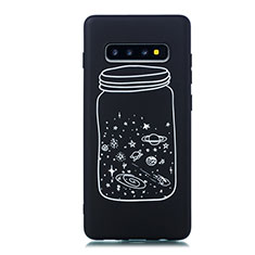 Funda Silicona Gel Goma Estrellado Carcasa para Samsung Galaxy S10 Plus Blanco