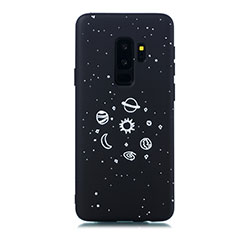 Funda Silicona Gel Goma Estrellado Carcasa para Samsung Galaxy S9 Plus Negro