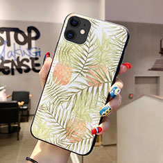 Funda Silicona Gel Goma Flores Carcasa H09 para Apple iPhone 11 Oro