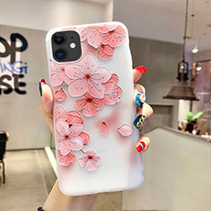 Funda Silicona Gel Goma Flores Carcasa H19 para Apple iPhone 11 Rosa