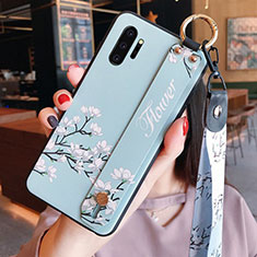 Funda Silicona Gel Goma Flores Carcasa K01 para Samsung Galaxy Note 10 Plus 5G Cian