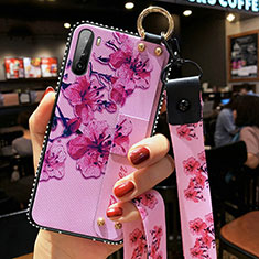 Funda Silicona Gel Goma Flores Carcasa para Huawei Mate 40 Lite 5G Purpura Claro