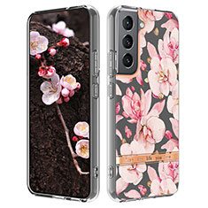 Funda Silicona Gel Goma Flores Carcasa para Samsung Galaxy S21 FE 5G Rosa