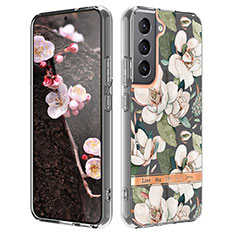 Funda Silicona Gel Goma Flores Carcasa para Samsung Galaxy S23 Plus 5G Blanco