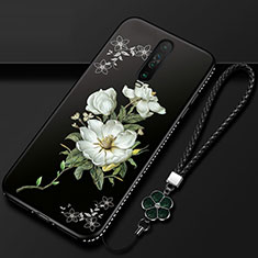 Funda Silicona Gel Goma Flores Carcasa para Xiaomi Poco X2 Blanco