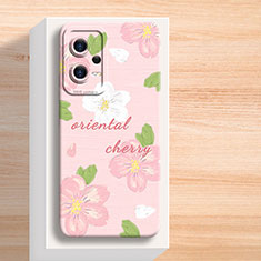 Funda Silicona Gel Goma Flores Carcasa para Xiaomi Redmi Note 12 Explorer Rosa