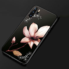 Funda Silicona Gel Goma Flores Carcasa S01 para Huawei P30 Pro New Edition Rosa