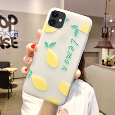 Funda Silicona Gel Goma Fruta Carcasa H02 para Apple iPhone 11 Amarillo