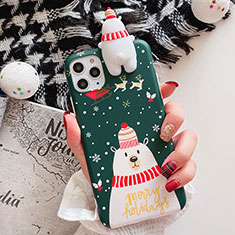 Funda Silicona Gel Goma Navidad Carcasa C02 para Apple iPhone 11 Pro Verde