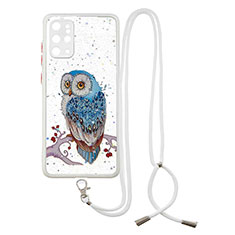 Funda Silicona Gel Goma Patron de Moda Carcasa con Acollador Cordon Lanyard Y01X para Samsung Galaxy S20 Plus 5G Multicolor