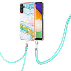 Funda Silicona Gel Goma Patron de Moda Carcasa con Acollador Cordon Lanyard Y05B para Samsung Galaxy A04s Vistoso