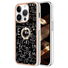 Funda Silicona Gel Goma Patron de Moda Carcasa con Anillo de dedo Soporte Y02B para Apple iPhone 13 Pro Multicolor