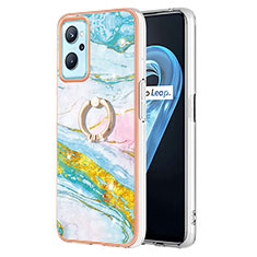 Funda Silicona Gel Goma Patron de Moda Carcasa con Anillo de dedo Soporte Y05B para Oppo A96 4G Vistoso