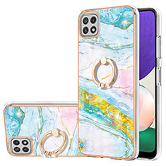 Funda Silicona Gel Goma Patron de Moda Carcasa con Anillo de dedo Soporte Y05B para Samsung Galaxy F42 5G Vistoso