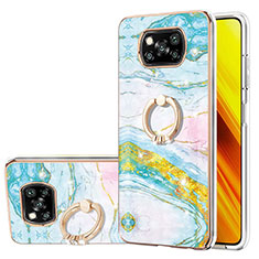 Funda Silicona Gel Goma Patron de Moda Carcasa con Anillo de dedo Soporte Y05B para Xiaomi Poco X3 NFC Vistoso