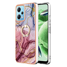 Funda Silicona Gel Goma Patron de Moda Carcasa con Anillo de dedo Soporte YB1 para Xiaomi Poco X5 5G Multicolor