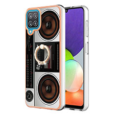 Funda Silicona Gel Goma Patron de Moda Carcasa con Anillo de dedo Soporte YB2 para Samsung Galaxy A12 Nacho Vistoso