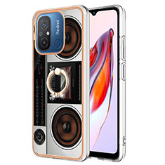 Funda Silicona Gel Goma Patron de Moda Carcasa con Anillo de dedo Soporte YB2 para Xiaomi Poco C55 Vistoso