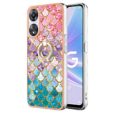 Funda Silicona Gel Goma Patron de Moda Carcasa con Anillo de dedo Soporte YB3 para Oppo A78 5G Vistoso