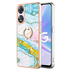 Funda Silicona Gel Goma Patron de Moda Carcasa con Anillo de dedo Soporte YB5 para Oppo A78 5G Vistoso