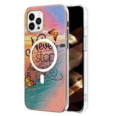 Funda Silicona Gel Goma Patron de Moda Carcasa con Mag-Safe Magnetic para Apple iPhone 14 Pro Multicolor